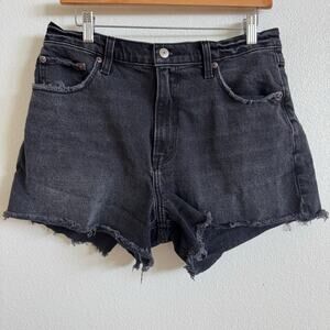 Abercrombie Black 90s Relaxed High Rise Cutoff Shorts Women's 31/12